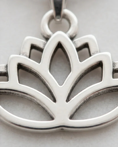 The Pure Spirit: Half-Bloom Minimalist Lotus Pendant Necklace