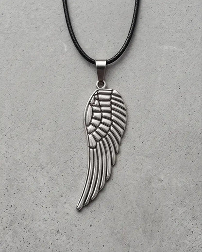 Feathered Angel Wing Pendant Box Chain