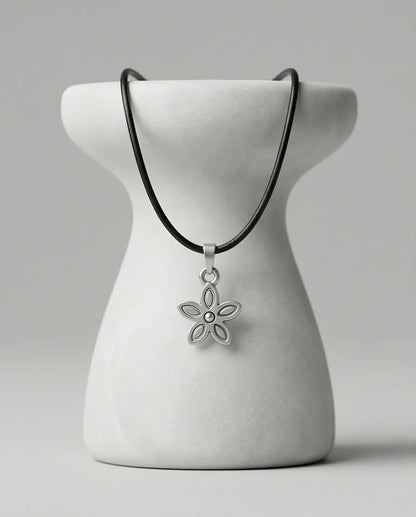 Silver Delicate Five-Petal Flower Necklace