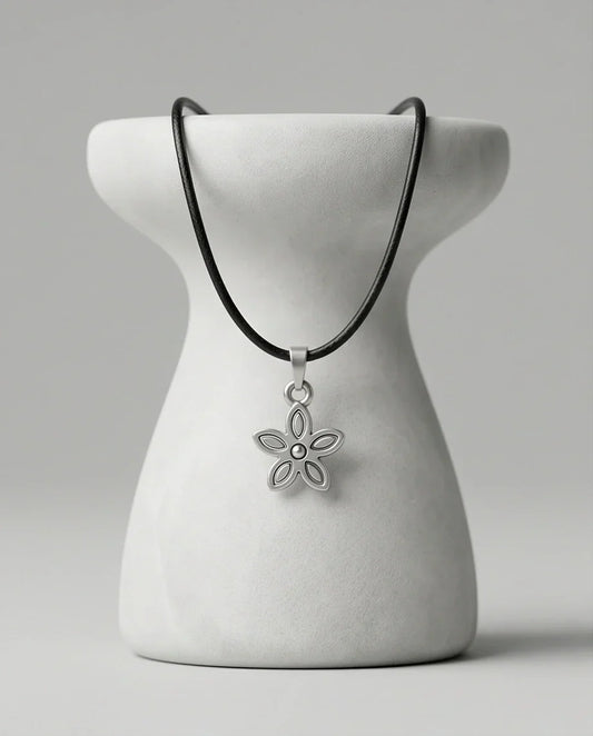 Silver Delicate Five-Petal Flower Necklace