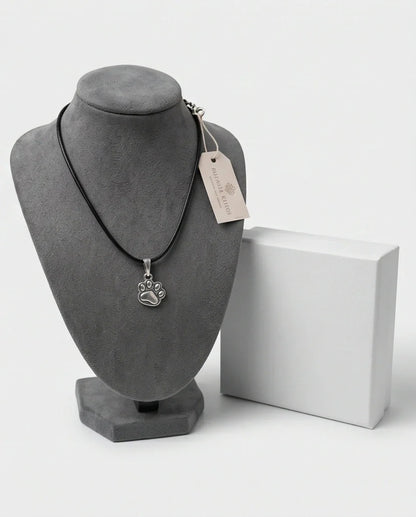 Silver Animal Paw Print Necklace