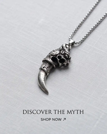 Mythical Dragon Tooth Pendant Box Chain