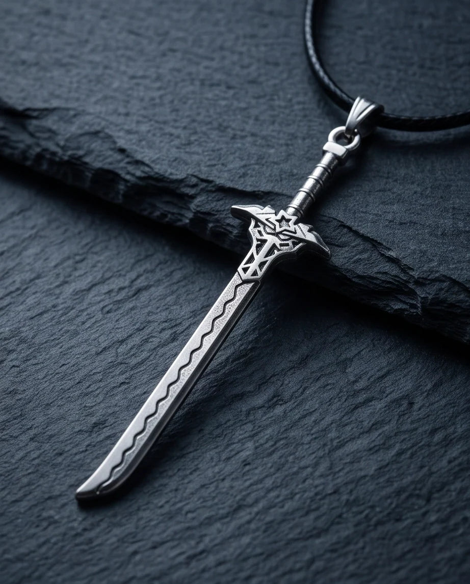 Vintage Katana Sword Pendant Necklace