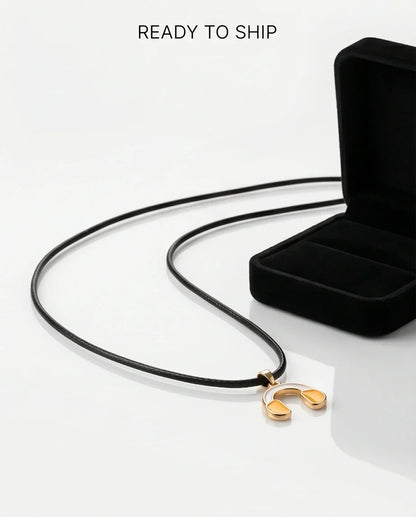 Gold and Yellow Headphones Necklace