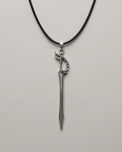 Silver Saber Pendant Necklace