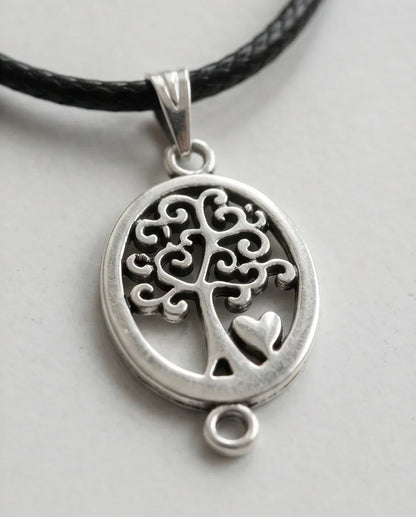 The Loving Roots: Whimsical Tree of Life & Heart Pendant Necklace