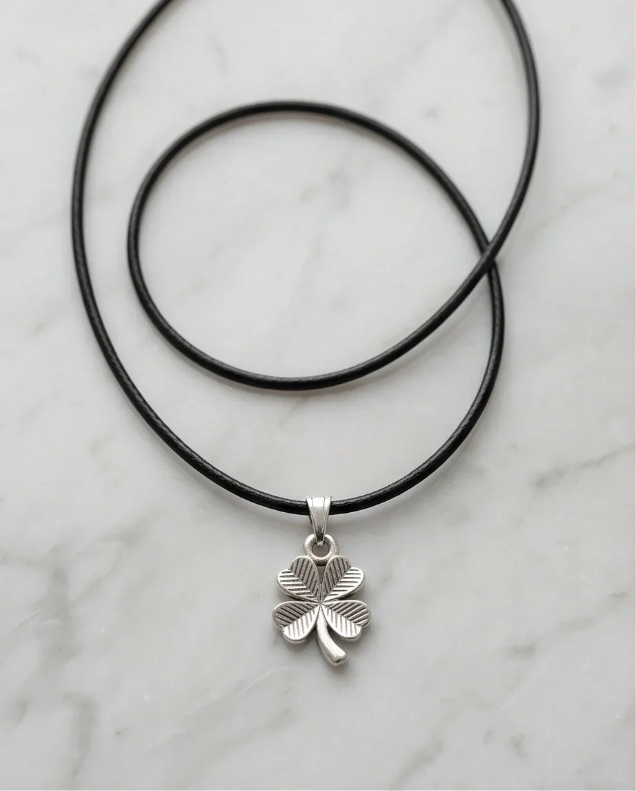 Silver Four-Leaf Clover Necklace