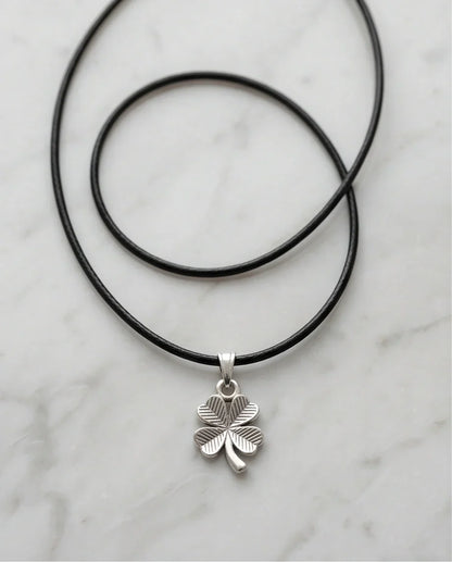 Silver Four-Leaf Clover Necklace