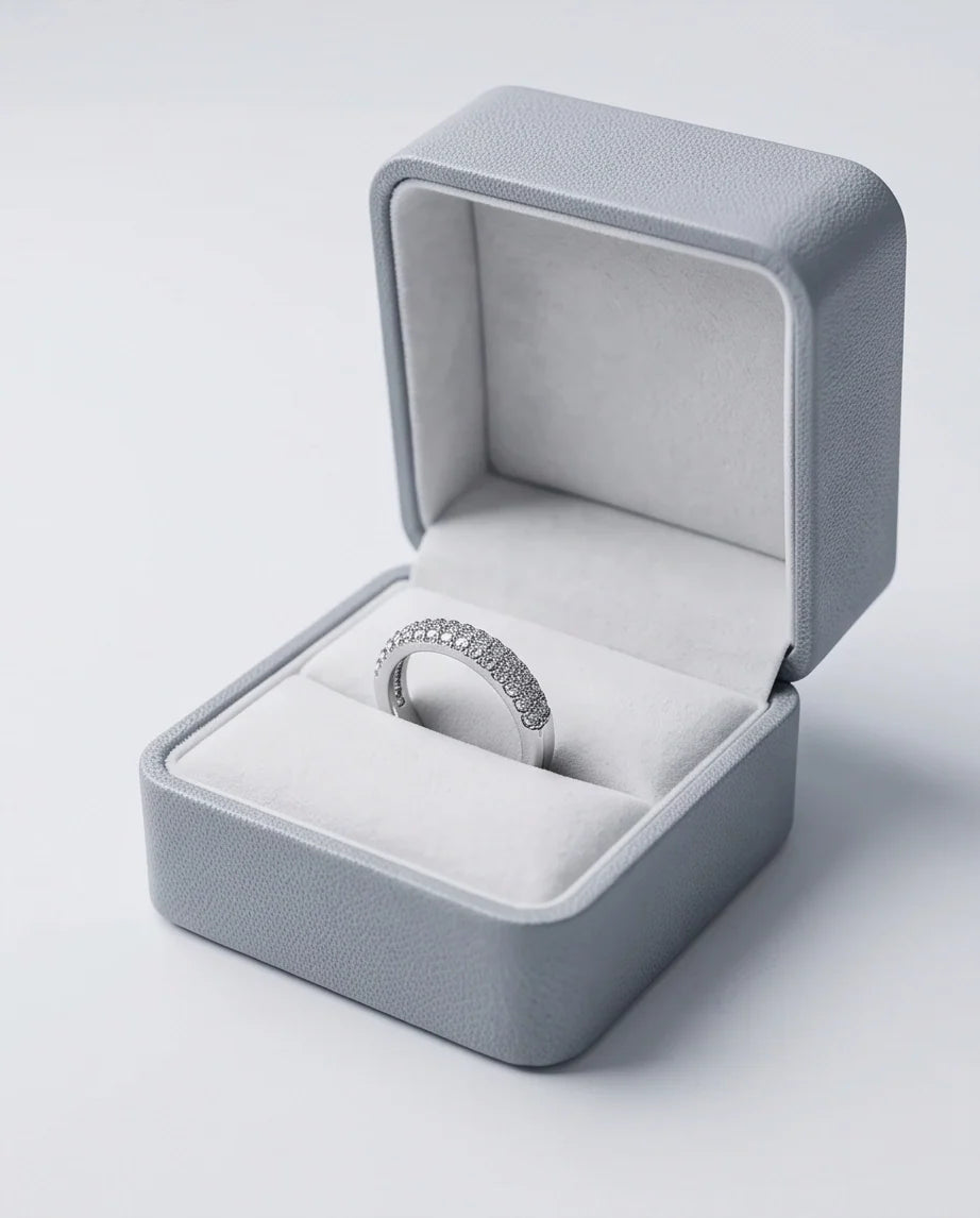 Multi-Row Pavé Curved Dome Band