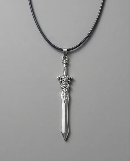 Vintage Silver Sword Pendant Necklace