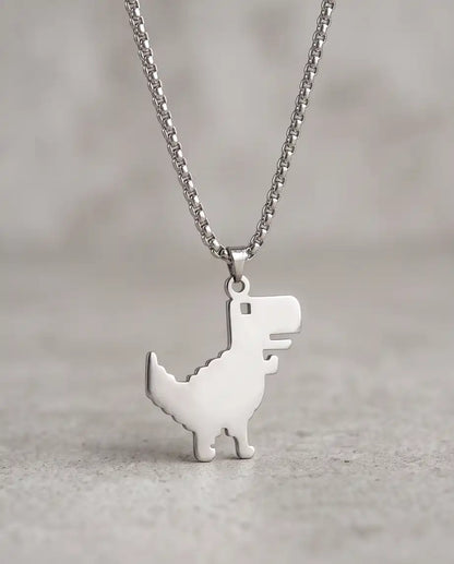 Offline T-Rex Dinosaur Game Pendant Box Chain