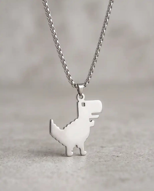 Offline T-Rex Dinosaur Game Pendant Box Chain