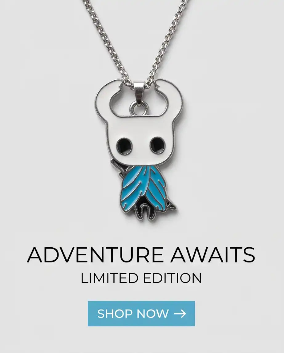 Hollow Knight Blue Cloak Enamel Pendant Box Chain