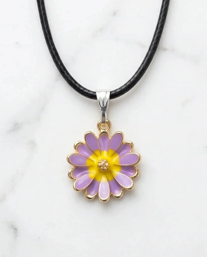 Pastel Lavender Daisy Pendant