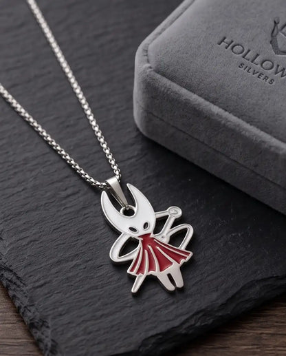 Hollow Knight Hornet Red Dress Enamel Pendant Box Chain