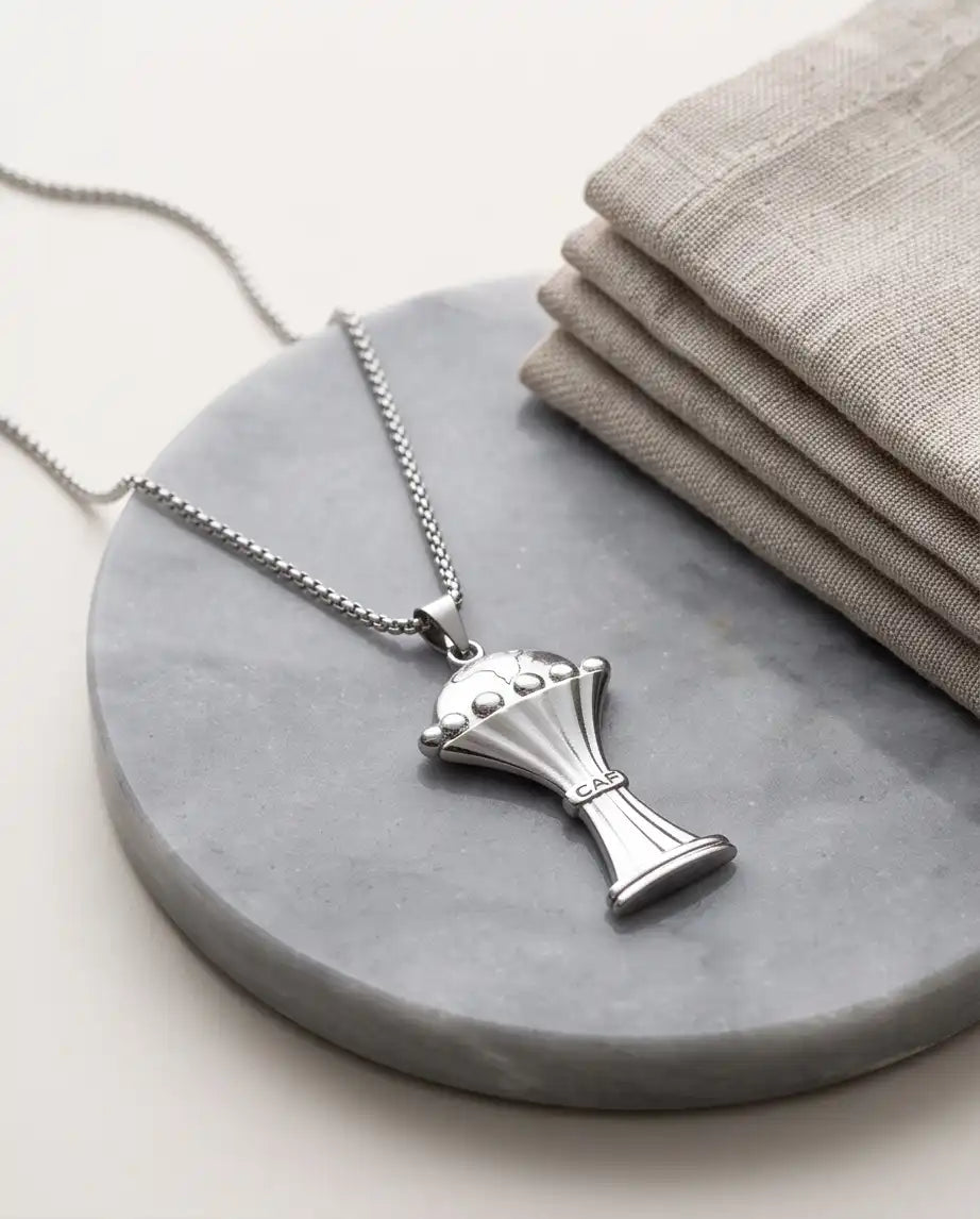 CAF African Nations Championship Trophy Pendant Box Chain
