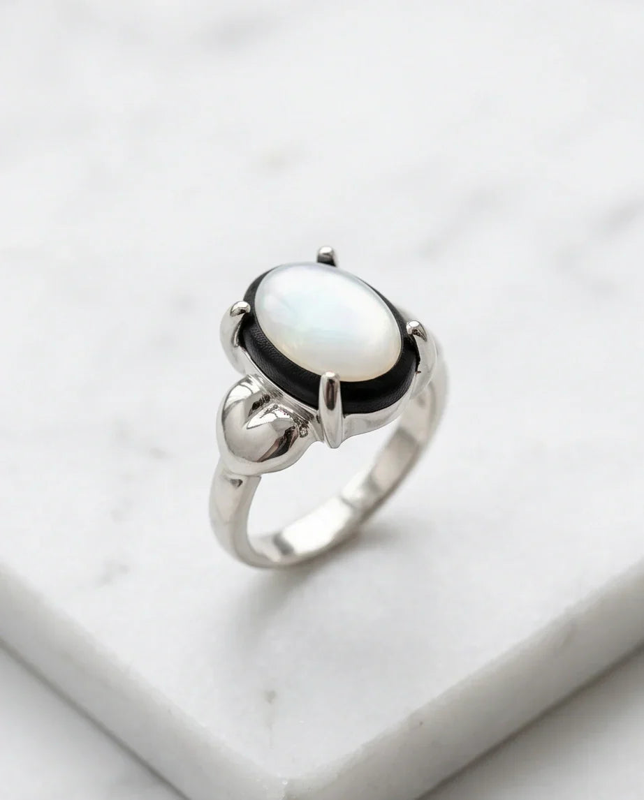 Iridescent Eclipse Statement Ring