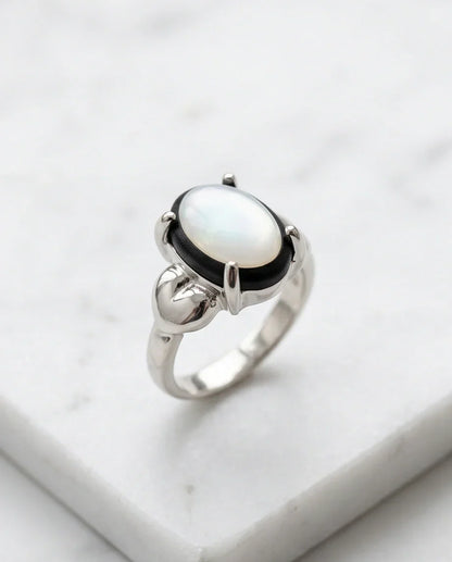 Iridescent Eclipse Statement Ring