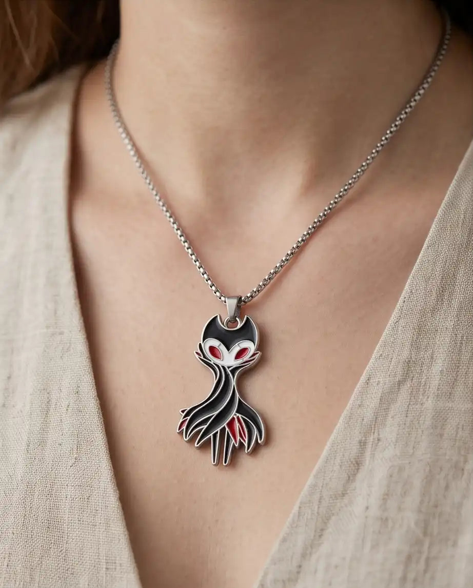 Hollow Knight Grimm Troupe Enamel Pendant Box Chain