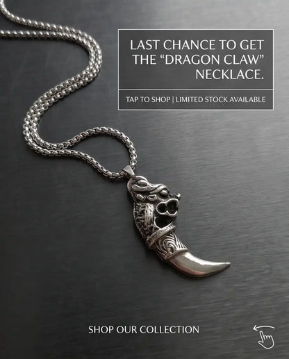 Mythical Dragon Tooth Pendant Box Chain