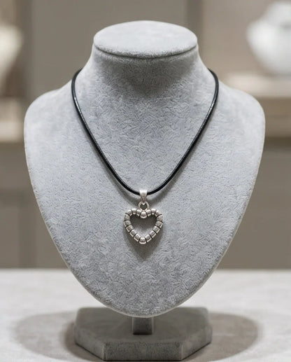 The Eternal Bond Hollow Heart Necklace