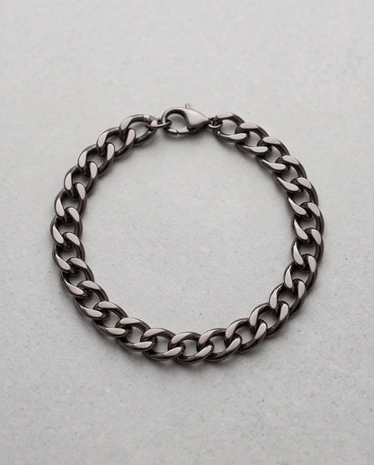 Gunmetal Black Curb Chain Bracelet