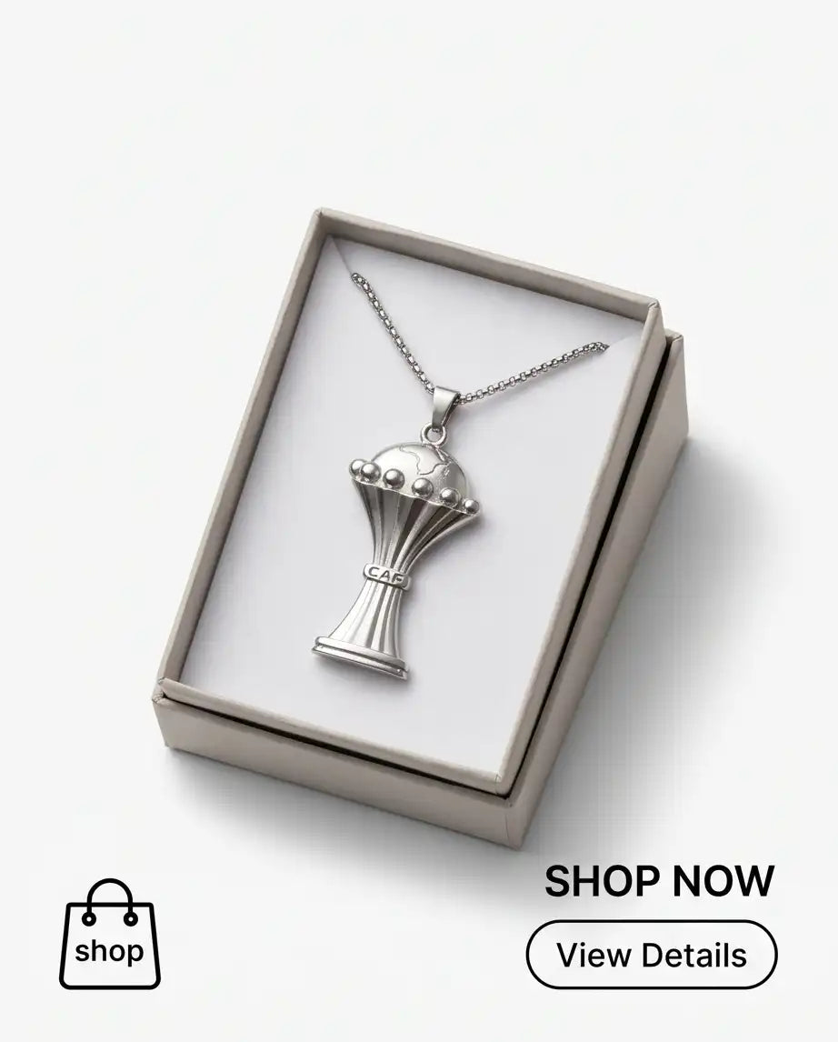 CAF African Nations Championship Trophy Pendant Box Chain