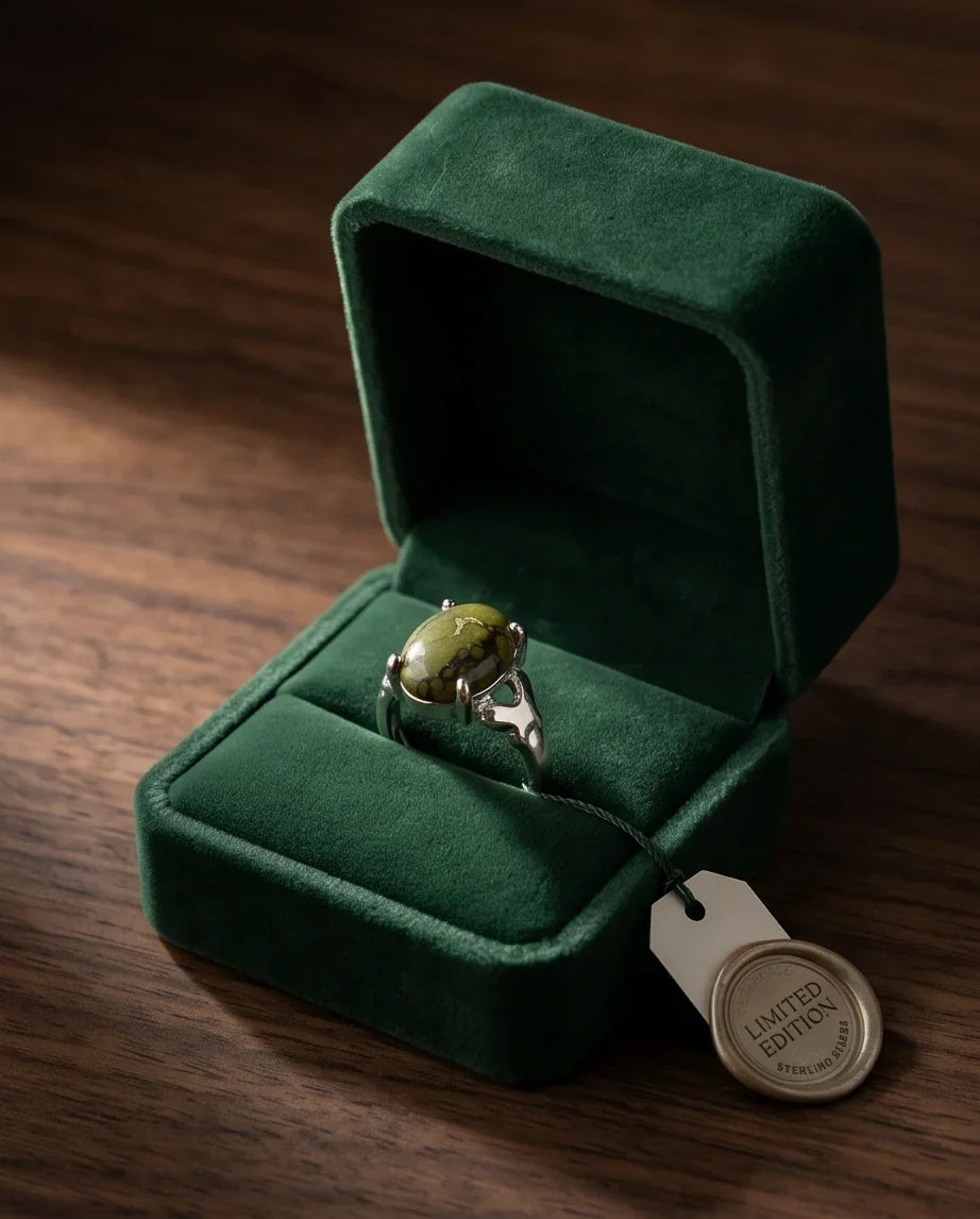 Olive Serpentine Butterfly Ring