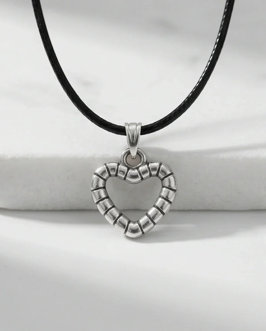 The Eternal Bond Hollow Heart Necklace