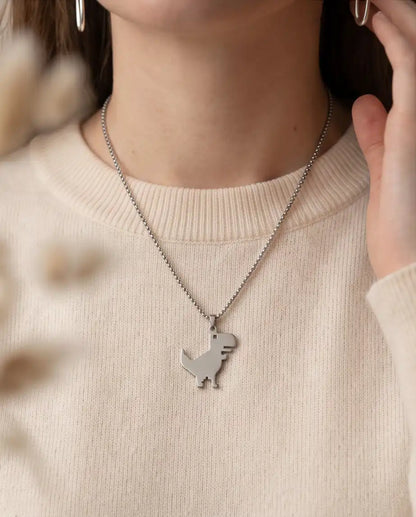 Offline T-Rex Dinosaur Game Pendant Box Chain