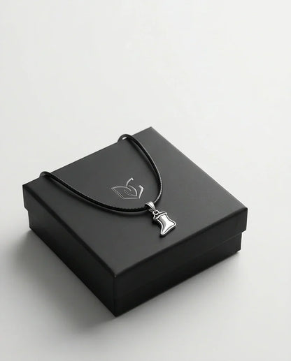 Silver Retro Stocking Pendant Necklace