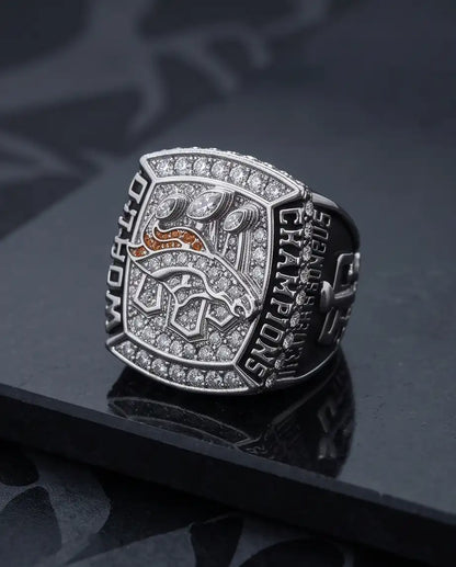 Denver Broncos Championship Style Pavé Ring