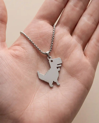 Offline T-Rex Dinosaur Game Pendant Box Chain