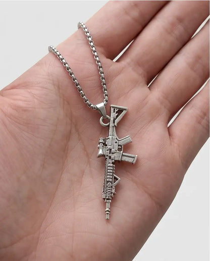 Scope-Mounted Tactical Rifle Weapon Pendant Box Chain