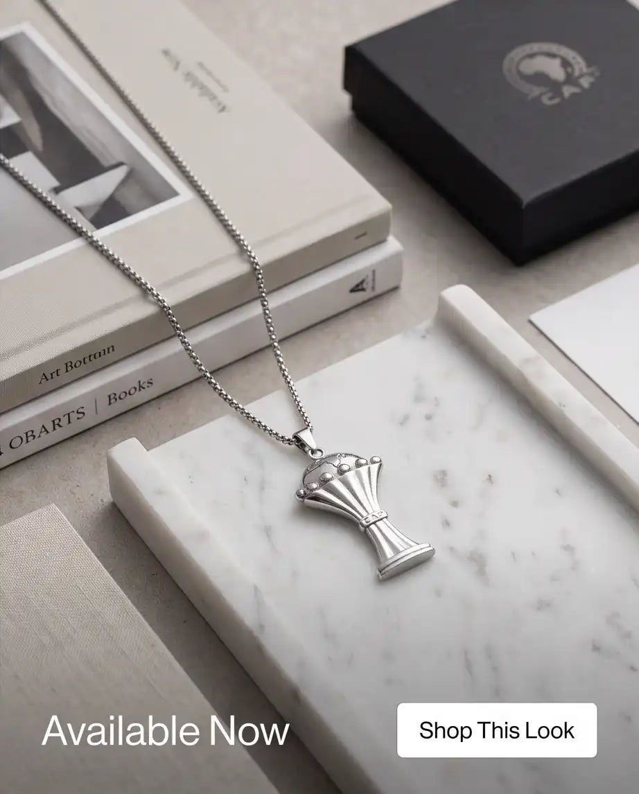 CAF African Nations Championship Trophy Pendant Box Chain