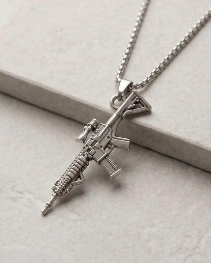 Scope-Mounted Tactical Rifle Weapon Pendant Box Chain