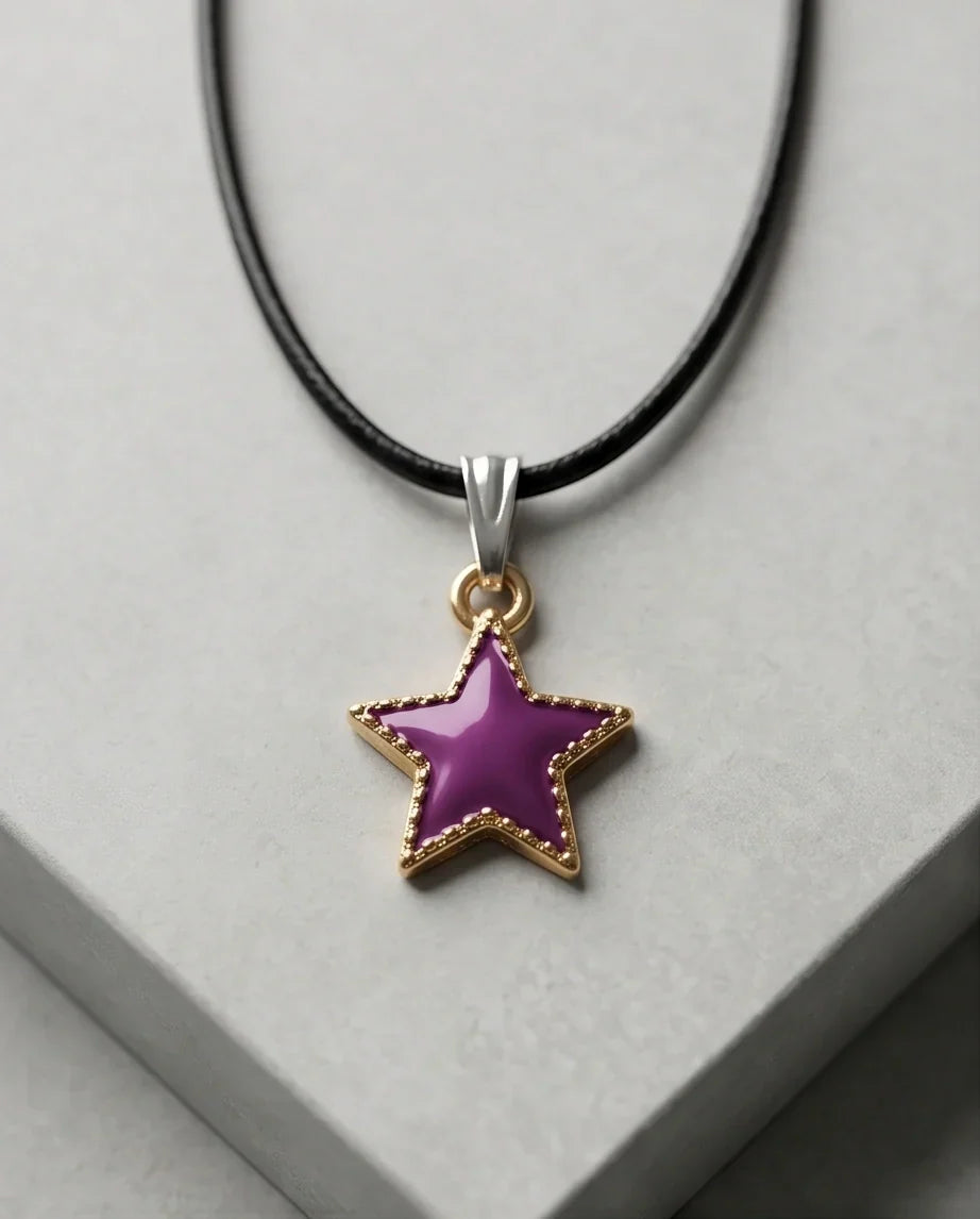 Radiant Purple Star Pendant