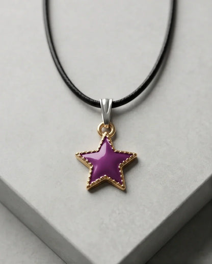Radiant Purple Star Pendant