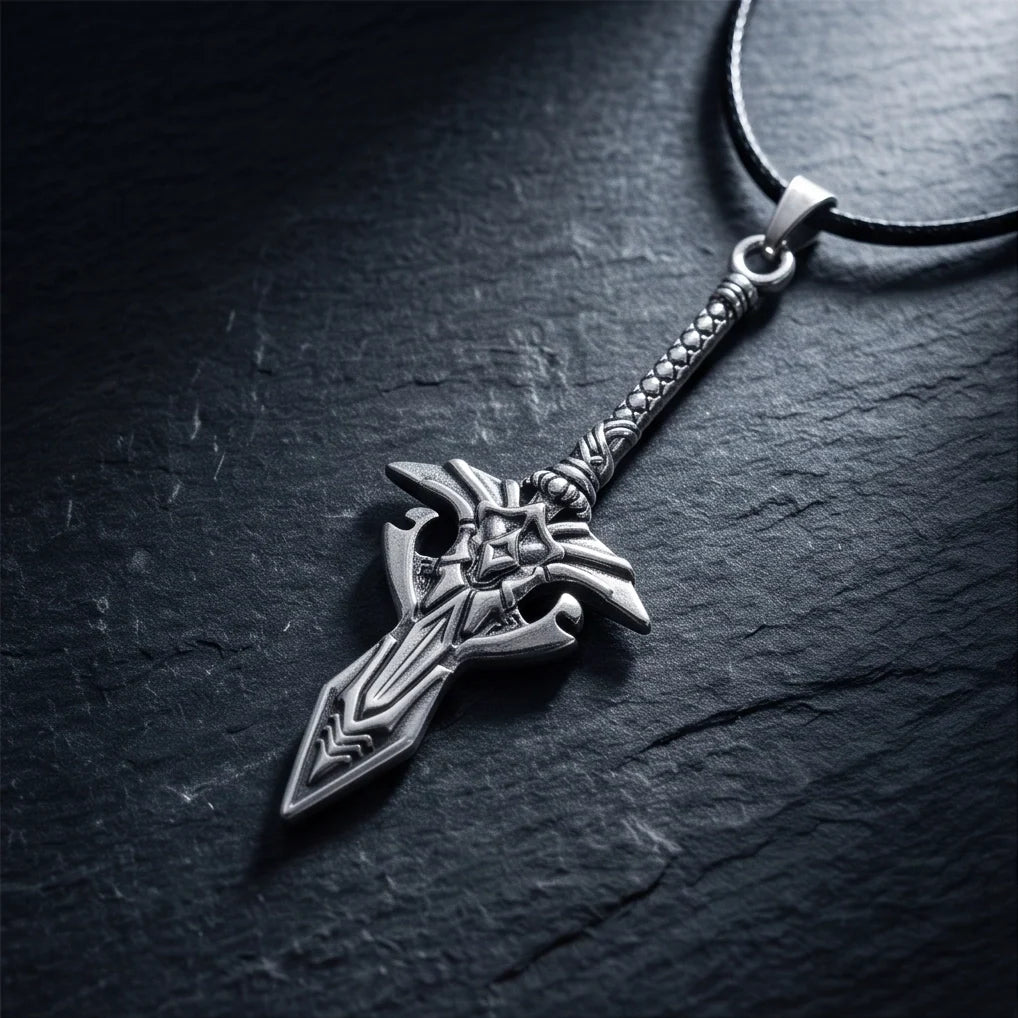 Gothic Rune Sword Dagger Pendant