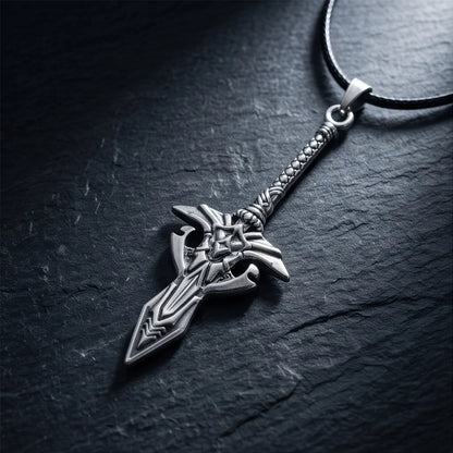 Gothic Rune Sword Dagger Pendant