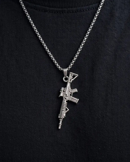 Scope-Mounted Tactical Rifle Weapon Pendant Box Chain