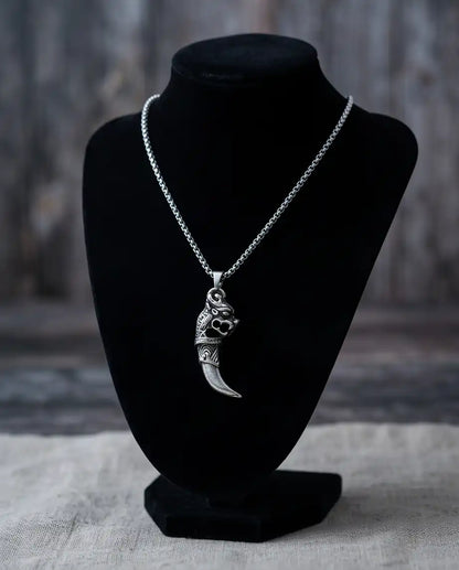 Mythical Dragon Tooth Pendant Box Chain