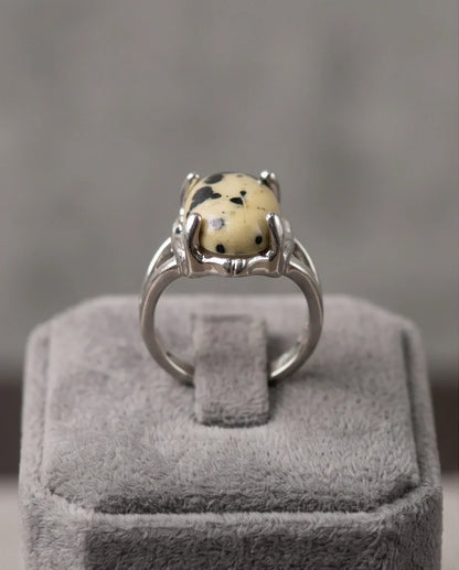 Wild Splendor Dalmatian Jasper Ring
