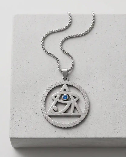 Mystic Eye Pyramid Rope Ring Pendant Box Chain