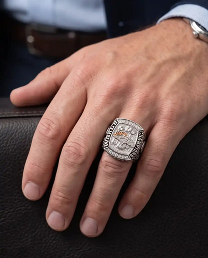 Denver Broncos Championship Style Pavé Ring
