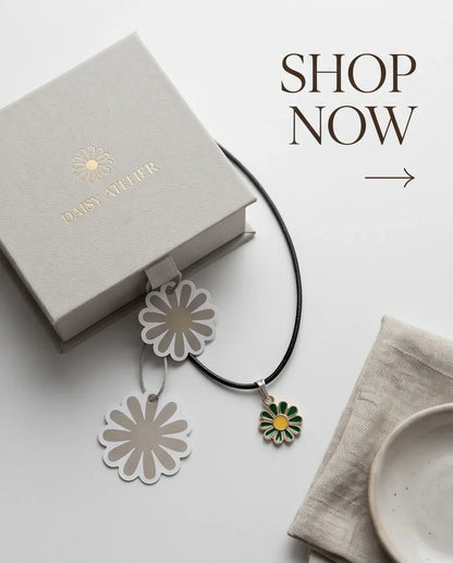 Gold and Green Sunflower Pendant Necklace