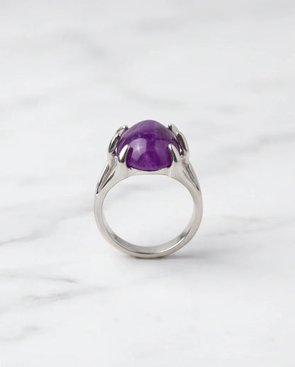 Vibrant Orchid Jade Statement Ring