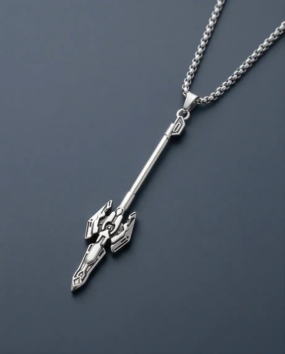 Futuristic Sci-Fi Spear Pendant Necklace