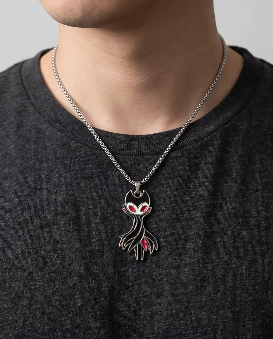 Hollow Knight Grimm Troupe Enamel Pendant Box Chain