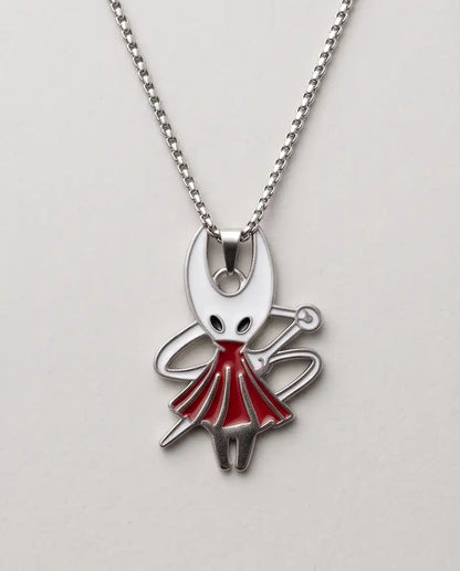 Hollow Knight Hornet Red Dress Enamel Pendant Box Chain
